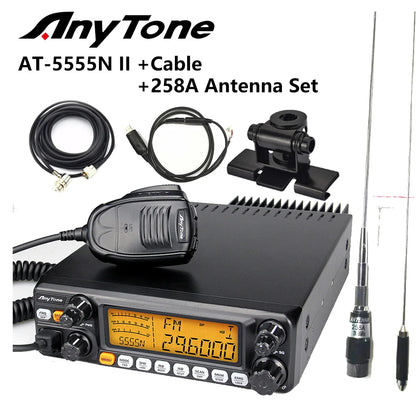 AnyTone AT-5555N II 28.000-29.700MHz 10 Meter Radio 40 Channel Mobile Transceiver