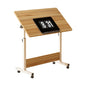 Small Standing Table Adjustable Height Mobile Stand Up Desk With Wheels