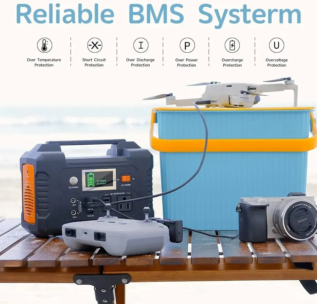 200W Portable Power Station, FlashFish 40800mAh Solar Generator