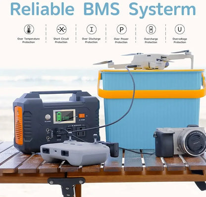 200W Portable Power Station, FlashFish 40800mAh Solar Generator