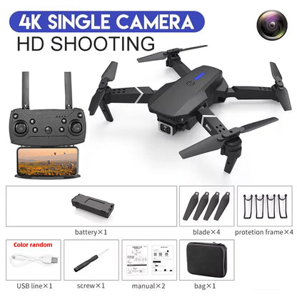 E88 Pro WIFI FPV Drone Wide Angle HD 4K 1080P Camera