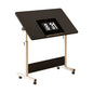Small Standing Table Adjustable Height Mobile Stand Up Desk With Wheels