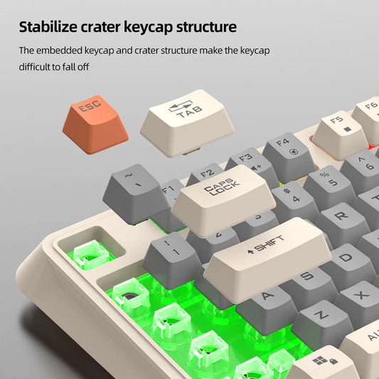 K82 Luminous Keyboard 94 Keys Gaming Keyboard RGB Light Gamer Keypad