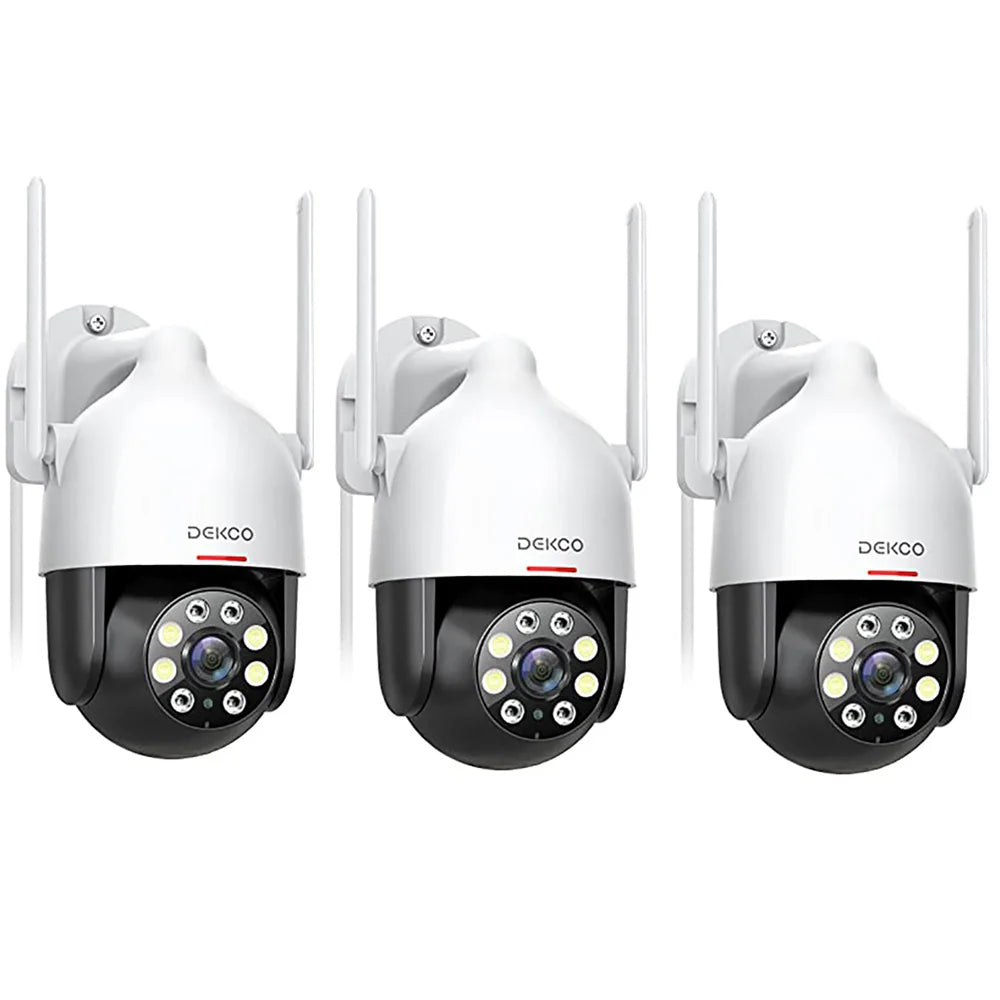 2/3/4pcs PTZ 3MP WiFi Camera Outdoor Wireless Security