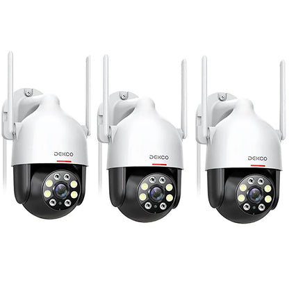 2/3/4pcs PTZ 3MP WiFi Camera Outdoor Wireless Security