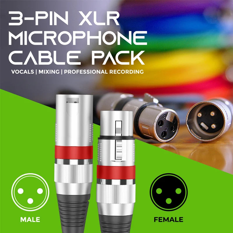 XLR Male to Female Cable Professional Microphone Extension Cable For Recording