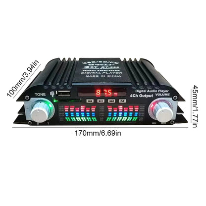 1600W Peak Power Digital 4 Channel Audio Amplifier