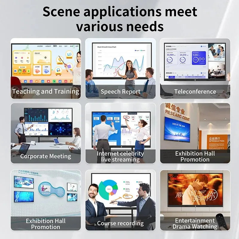 Pen Finger Touch Interactive Flat Panel 4k Lcd Digital Interactive Smart Boards